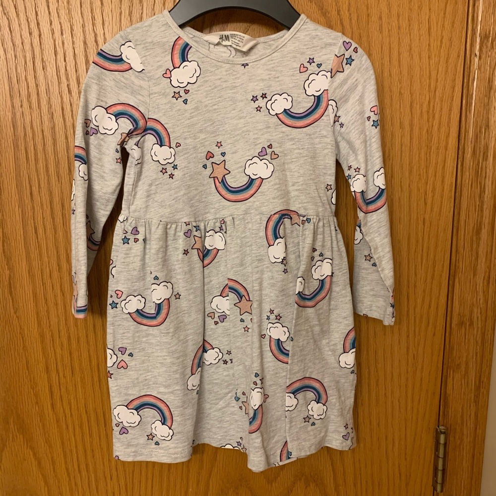 H&M rainbow shirt dress